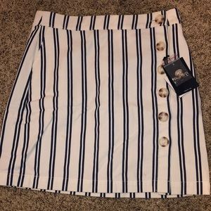 Forever 21 Navy Striped Skirt